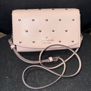 Kate Spade New York Staci Studded Heart Leather Crossbody Bag (MR)